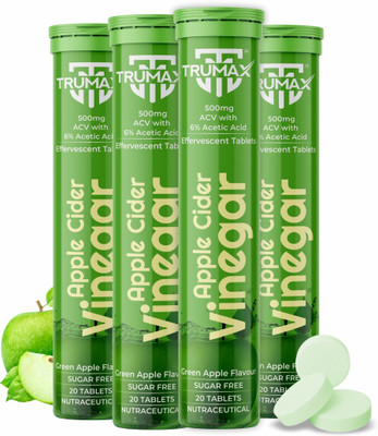 TRUMAX Apple Cider Vinegar for Weight Loss Management - 20 Effervescent Tablets(4 x 20 Tablets)