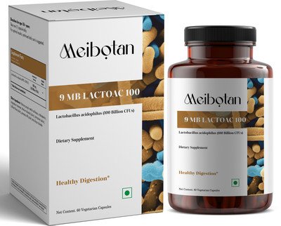 MEIBOTAN Probiotics Lactobacillus Acidophilus 100 Billion CFU For Men & Women(60 Capsules)