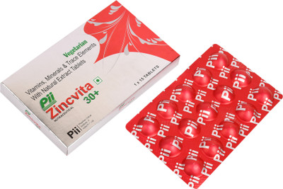 pii zincvita Multivitamin Tablets Pack of 2x15 Tablets(2 x 15 Tablets)