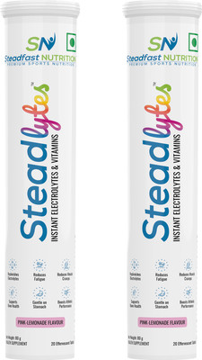Steadfast NUTRITION SteadLytes | Instant Hydration & Energy | Effervescent Tablets(4 x 10 Tablets)