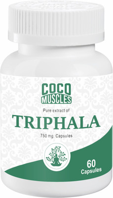 Coco Muscles Triphala 750 mg. Pure Extract Capsules | Helps With Gut Health, Constipation(60 Capsules)
