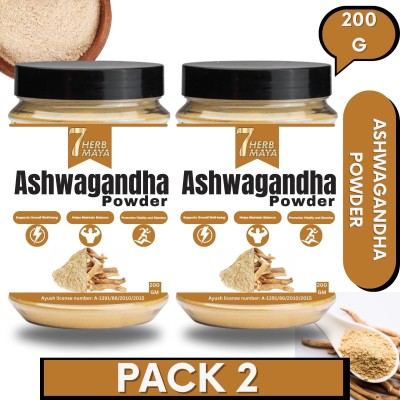 7Herbmaya Ashwagandha Churna | Ashwagandha Powder Each 200g(2 x 200 g)