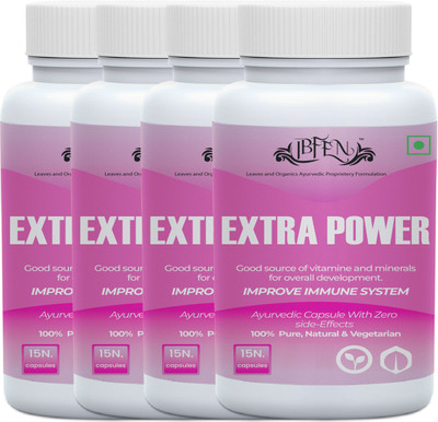 IBFEN Extra Power Ayurvedic Women Capsule | Heighten Your Energy| Power & Immunity(4 x 15 Capsules)