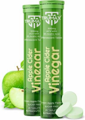 TRUMAX Apple Cider Vinegar for Weight Loss Management - 20 Effervescent Tablets(2 x 20 Tablets)
