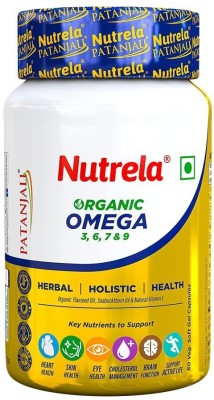 NUTRELA Organic Omega 3,6,7&9 Buckthron Oil Veg Soft Gel Capsules By Patanjali(60 Capsules)