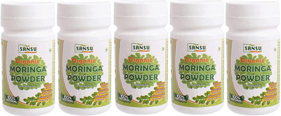 Sansu Organic Moringa/Drumstick Leaf Powder | Good for Weight Loss(5 x 100 g)