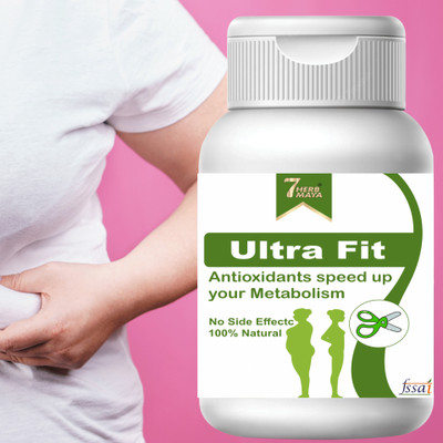 7Herbmaya Ultra Fit Weight Loss Capsule with Garcinia Cambogia Extract | Slimming Capsule(2 x 60 Capsules)