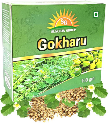 Sunchan Group Gokshura Gokhru Tribulus terrestris Sabut whole Gokharu 100 Gm Pack of 1(100 g)