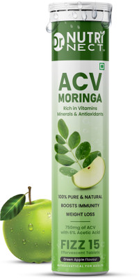 Dr.Nutrinect ACV Moringa Plus | Aids Weight Loss, Boosts Immunity, Converts Fat to Energy(15 Tablets)