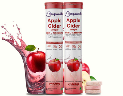 Arogyasiddhi Apple Cider Vinegar 500 with L-Carnitine 500, Advanced Fat Burner(2 x 15 Tablets)