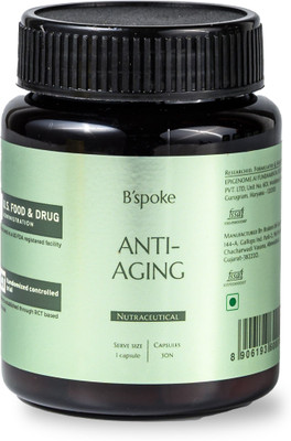 B'Spoke Anti-Aging | Advanced Cellular Defense with CoQ10, Trans-Resveratrol & Vitamin A(30 Capsules)