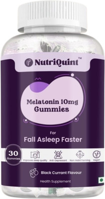 NutriQuint Melatonin 10mg Gummies for Fall asleep faster | Sleep Supplements for adults(30 No)