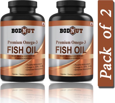 Bodnut Fish Oil (Triple Strength) With 1000Mg Omega 3 (D195)(2 x 60 Capsules)