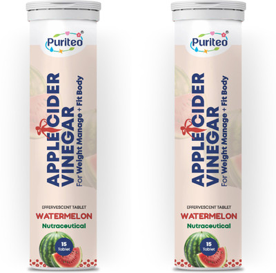 puriteo APPLE CIDER VINEGAR WATERMELON PACK OF 2(2 x 15 Tablets)