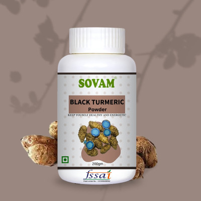 SOVAM Black Turmeric Powder, 200g - Kali Haldi(200 g)
