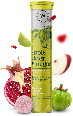 Wellbeing Nutrition Apple Cider Vinegar with the Mother and Garcinia Cambogia ,Pomegranate(17 Tablets)