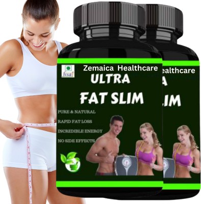 Zemaica Healthcare Ultra Fat Slim | Weight Loss Medicine for Women & Man | Weight Loss Capsule(2 x 30 Capsules)