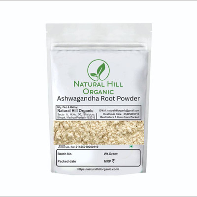 NATURAL HILL ORGANIC Ashwagandha Root Powder 150G Calm & Happy Mind No Mixing(150 g)