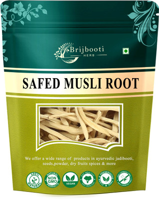BrijBooti Safed Musli Root - White Musli Jad Chlorophytum Borivilianum(100 g)