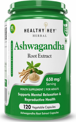 HealthyHey Herbal Ashwagandha root extract(120 Capsules)