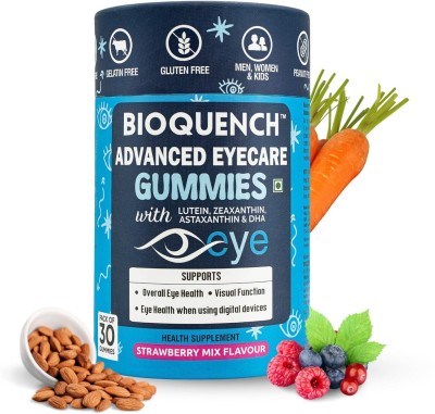 BIOQUENCH Advanced Eye Care Gummies with Lutein,Zeaxanthin for Eye Health & Vision Support(30 No)