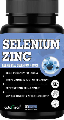 Adorreal Selenium Zinc Capsules 90 Veg Capsules(90 Capsules)