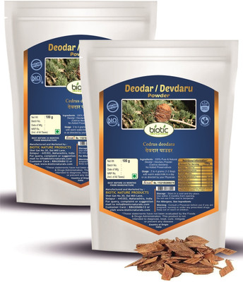 biotic Deodar Powder (Cedrus Deodara) Devdaru Powder - 200g(2 x 100 g)
