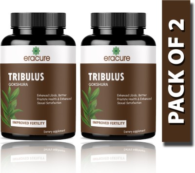 EraCure Tribulus Terrestris Natural Testosterone Booster (Gokshura) (D222)(2 x 60 Tablets)