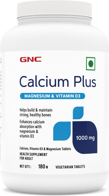 GNC Calcium Plus With Magnesium & Vitamin D3(180 Tablets)