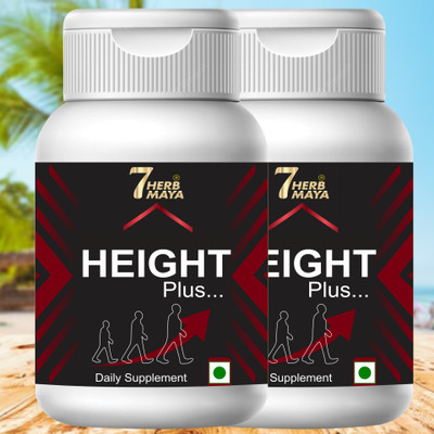 7Herbmaya Height Plus Height Increase Capsule//Height Growth Medicine/Body Growth Products(2 x 60 Capsules)