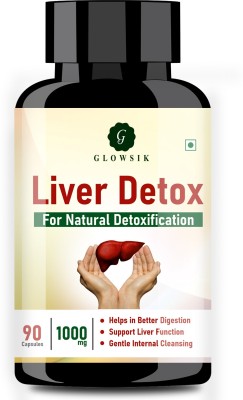 G GLOWSIK LIVER DETOX WITH MILK THISTLE FOR SUPPORT & DETOX LIVER- 90 CAPSULES(1000 mg)