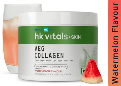 HEALTHKART hk vitals Skin Veg Collagen Powder, Vegetarian Supplement, Watermelon(120 g)
