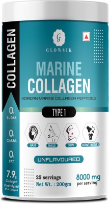 G GLOWSIK Korean Marine Collagen Powder Hydrolyzed Collagen for Glow & Healthy Skin , Hair(200 g)
