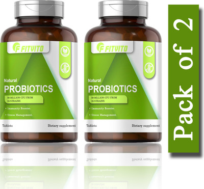 Fitvito Probiotic Supplement 30 Billion Cfu Tablets (G215)(2 x 60 Tablets)