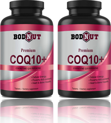 Bodnut 120mg Coenzyme Q10 Tablets with Piperine (D239)(2 x 60 Tablets)