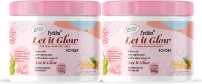 FYTIKA Let It Glow Collagen for skin, hair and nails For men & women (Pineapple flavor)(2 x 100 g)