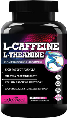 Adorreal L-Caffeine L-Theanine for Support metabolism & performance (Pack of 1)(120 Tablets)