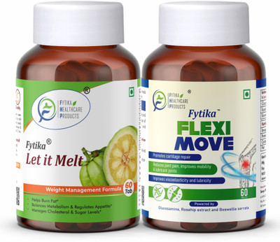 FYTIKA Let it melt with Garcinia Cambogia, Green coffee-60 Tabs + Flexi Move-60 Tabs(2 x 100 g)