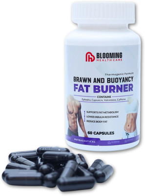 BLOOMING HEALTHCARE Fat Burner 60 Capsules | Thermogenic Formula with Ephedra, Caffeine & Yohimbine(1200 mg)