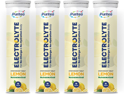 puriteo ELECTROLYTE EFFERVESCENT TABLET LEMON 04(4 x 15 Tablets)