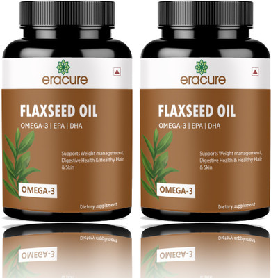EraCure Flaxseed extract Capsules Omega 3 (S196)(120 Capsules)