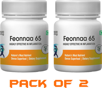 Feonnaa 65 Capsule Highly Effective in Inflammation (500 mg) Pack of 2(2 x 30 Capsules)