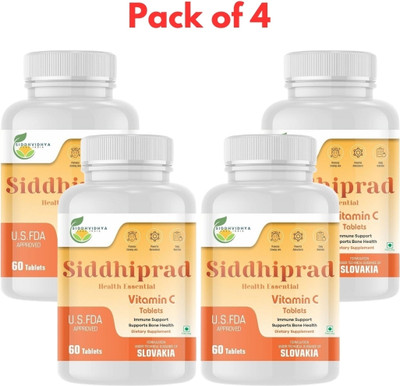 Siddhiprad Vitamin C Tablets 340mg & Glutathione for Glowing & Radiance Skin(240 Tablets)