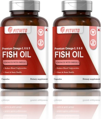 Fitvito Fish Oil Omega 3 (Triple Strength) With 1000Mg Omega 369 (D277)(2 x 60 Tablets)