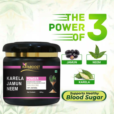 KAYABOOST Karela Jamun Neem Powder – A natural blend to help regulate blood sugar levels(200 g)