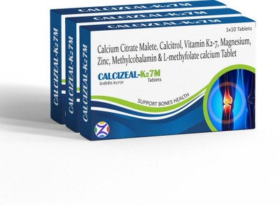 Zeal Pharmacure Calcizeal-K27M Tab_Pack of 3(30 Tablets)