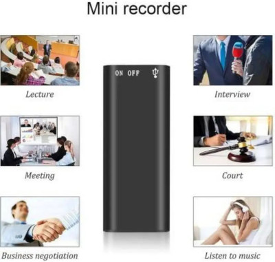 PERAMISYM Hidden Mic Voice Recorder – 8GB Memory, Portable 8 GB Voice Recorder(0 inch Display)