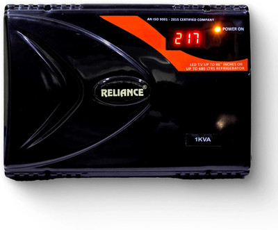 Reliance RSM650B upto 86 Inch Led TV or 650 Ltrs refrigerator (130-285 VAC) Automatic Digital Voltage Stabilizer(Black)