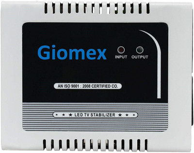 Giomex MX5TB TV Voltage Stabilizer for (140 cm) Upto 55 inch TV Set top Box (Working Range: 90-290V; 3 A) Automatic Voltage Stabilizer(White, Black)