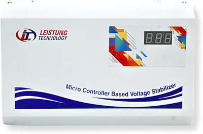 Leistung Technology LT AC 4140 Voltage Stabilizer 140-300V Range | Digital Display | 3 Years(White)